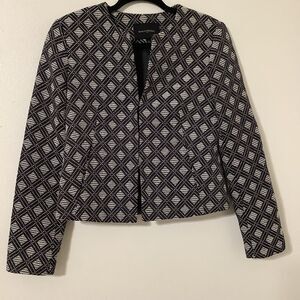 Banana Republic Embroidered Diamond Old Money Preppy Academic Modest Blazer 4